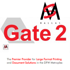 Gate 2 | Aluminum Panel Sign |24" x 48"