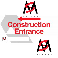 Construction Entrance Left | Aluminum Panel |96" x 48" 